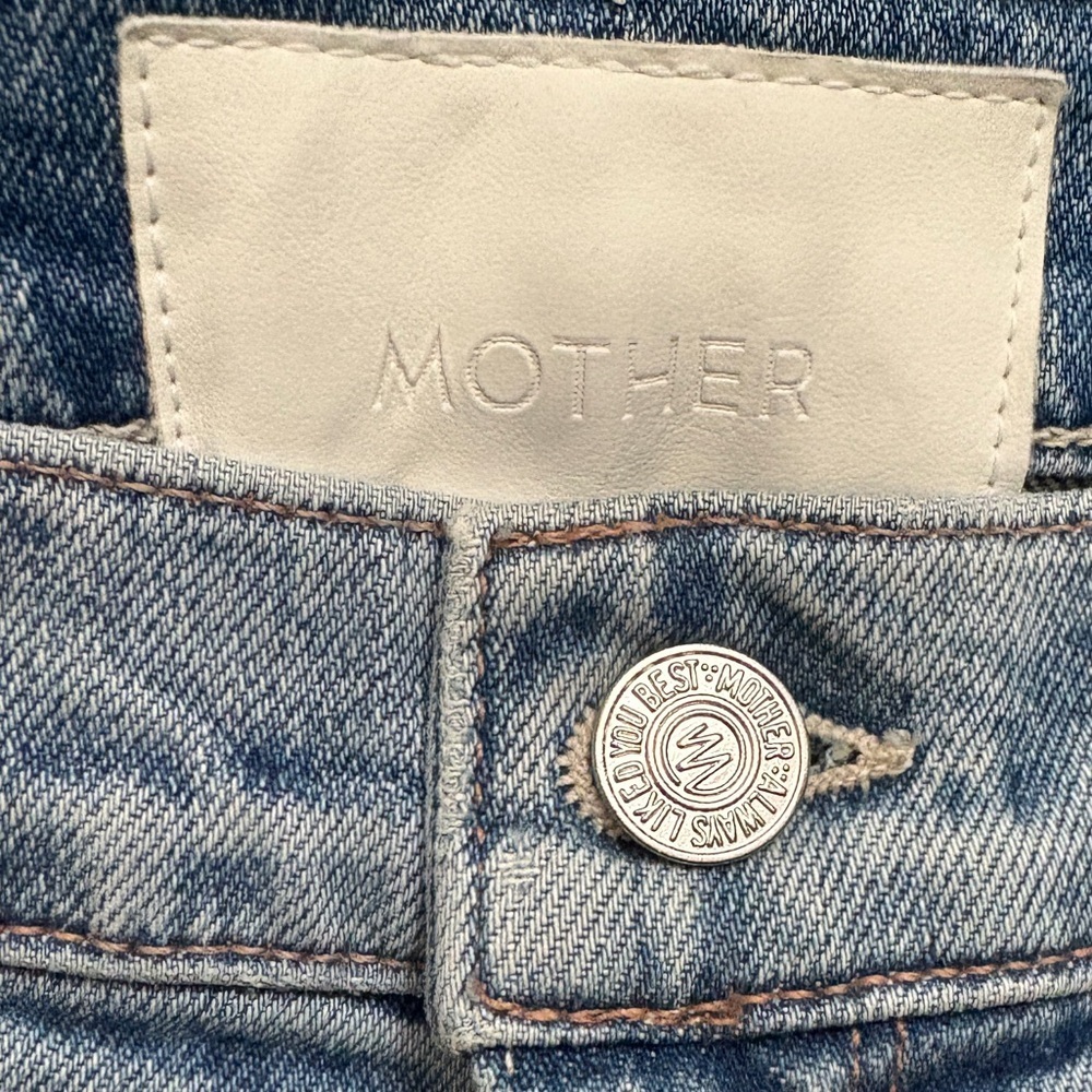 MOTHER The Dazzler Yoke Front Ankle Denim Jeans Wild Calling Blue Wash Size 27 - Picture 12 of 16